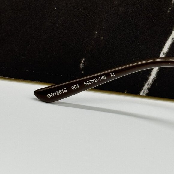 NEW GUCCI SUNGLASSES SILVER BROWN UNISEX EYEWEAR GUCCI GG1881S 004 main image 8